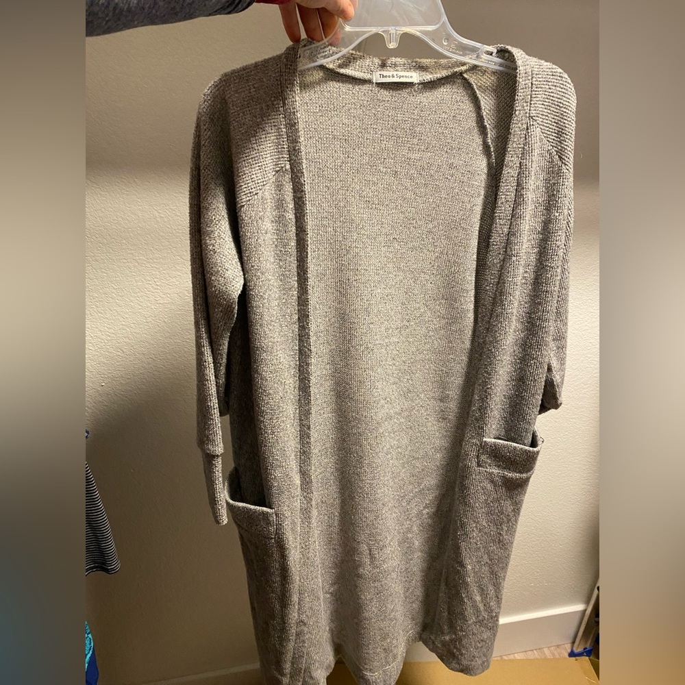 Theo and Spence Long Cardigan w/ Pockets